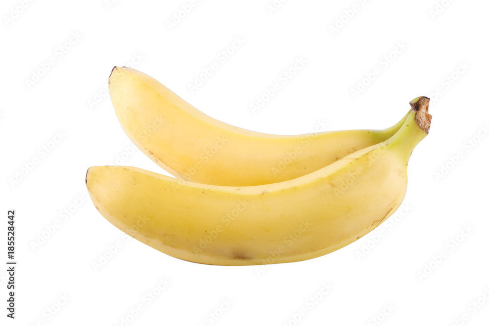 Bananas on a white background. Fresh tropical fruits on a white background. Bananas on a white background. Fresh tropical fruits on a white background.