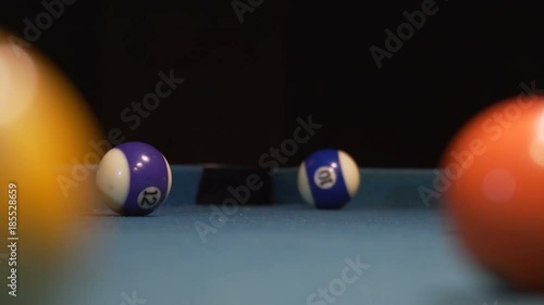American Pool, the shot eight ball going in billiard pocket