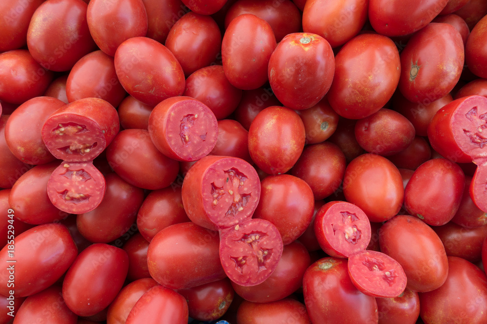 Fresh Tomato Heap on Bazaar Stall in Istanbul Turkey Fresh Tomato Heap on Bazaar Stall in Istanbul Turkey