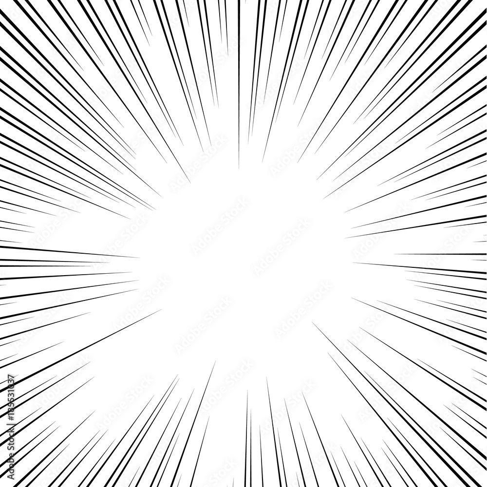 Background of radial lines for comic manga books. Explosion background vector illustration Background of radial lines for comic manga books. Explosion background vector illustration