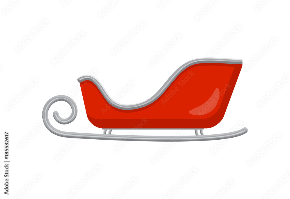 santa sleigh for christmas design isolated on white background santa sleigh for christmas design isolated on white background