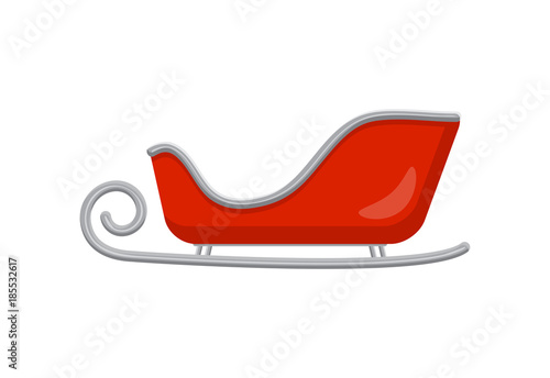 santa sleigh for christmas design isolated on white background