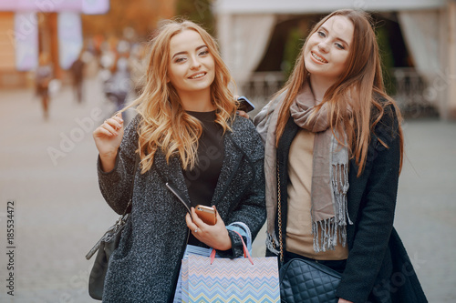 Wallpaper Mural two girls on a walk Torontodigital.ca