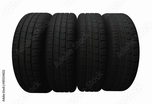 Four aligned tires © Ralph