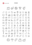 110 thin line icons. Food, drink, restaurant, cooking and more.