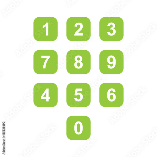 Numbering Set Vector Template Design