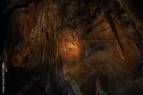 Inside King Soloman cave in Mole Creek, Tasmania.
