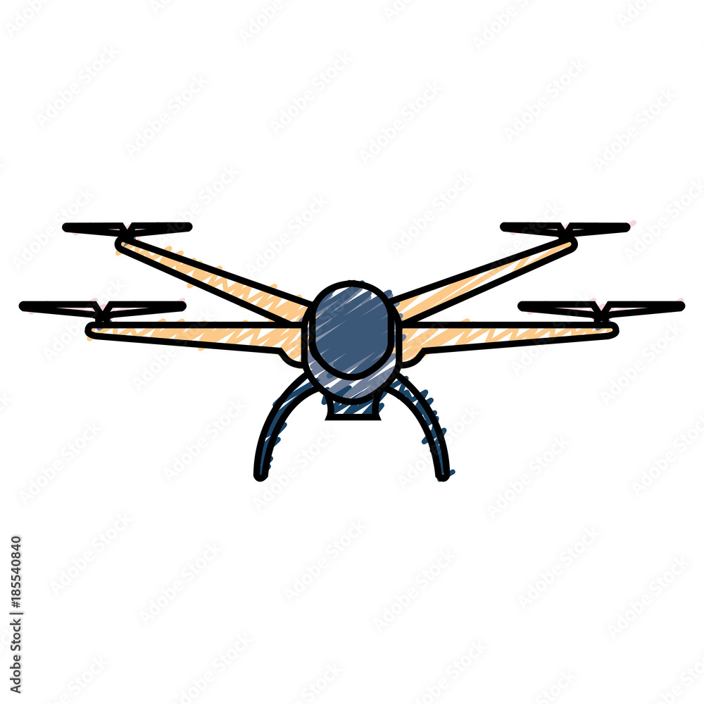 drone technology isolated icon drone technology isolated icon