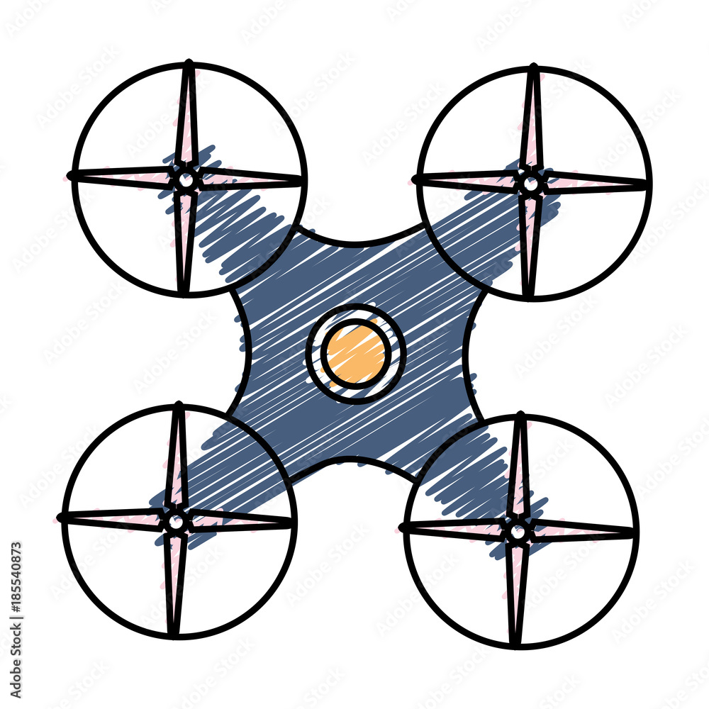 drone technology isolated icon drone technology isolated icon