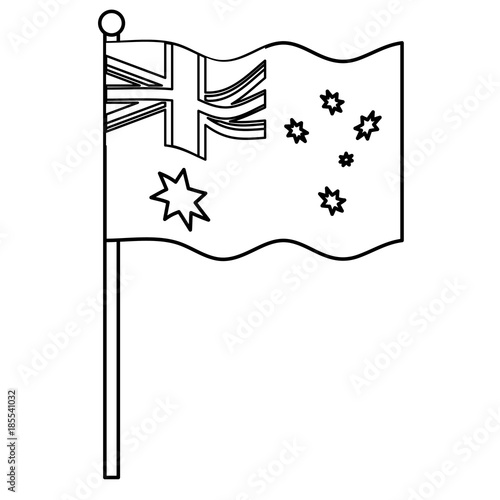 lag of australia vector illustration