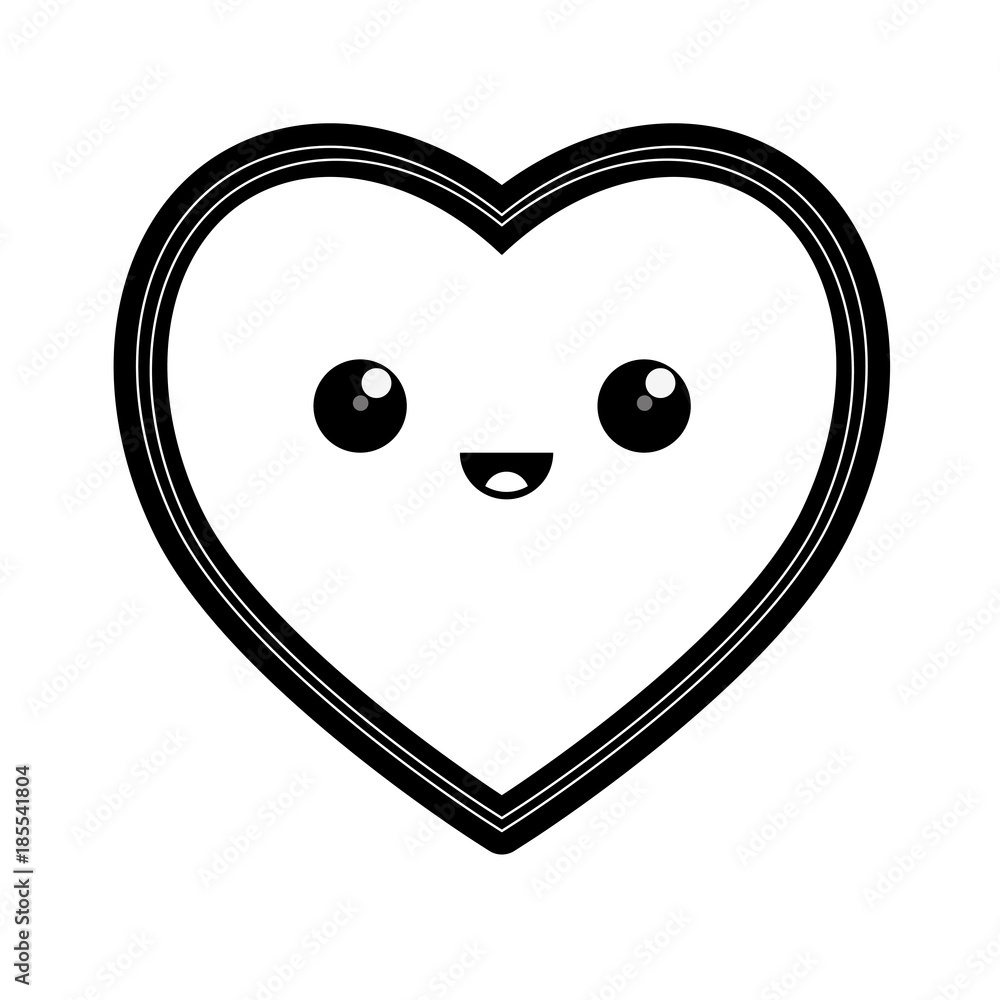 kawaii heart vector illustration kawaii heart vector illustration