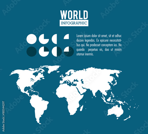 Earth world infographic icon vector illustration graphic design