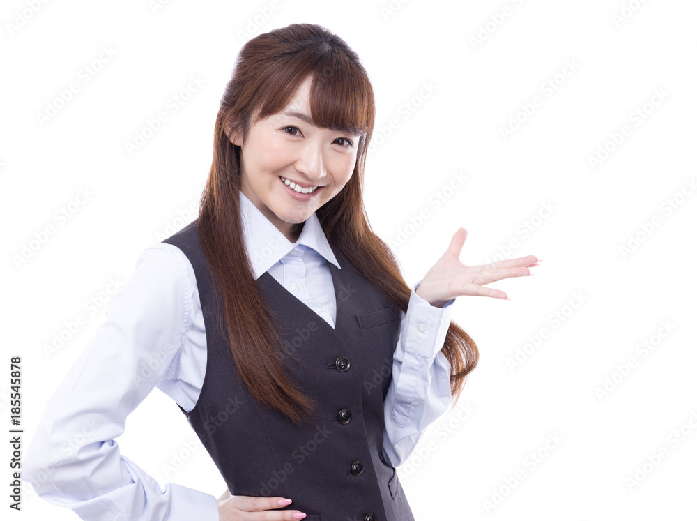 ビジネス 案内する女性 ビジネス 案内する女性