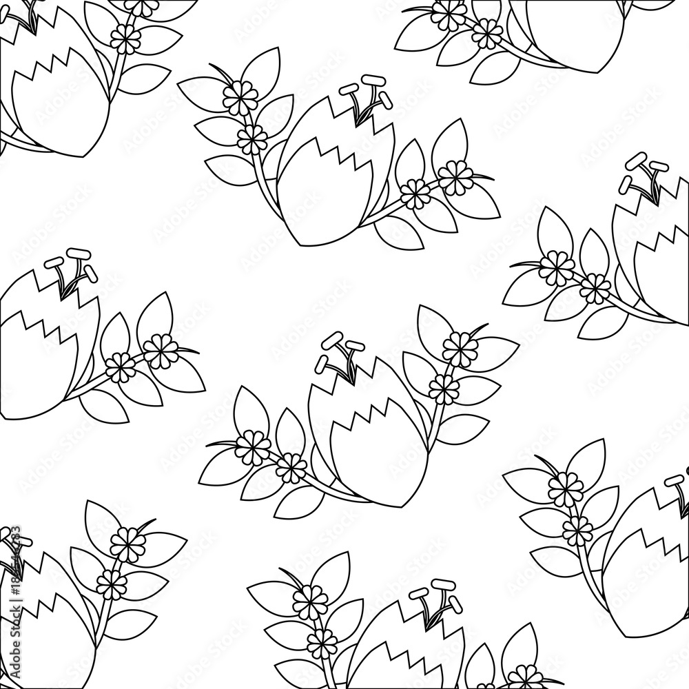 flower with delicate leaves floral pattern image vector illustration design flower with delicate leaves floral pattern image vector illustration design