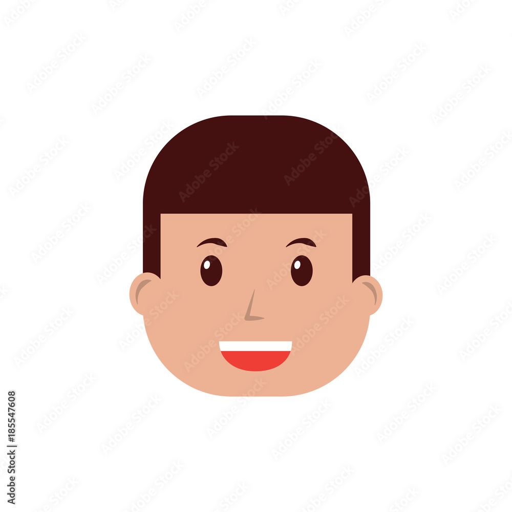 happy man head icon image vector illustration design 