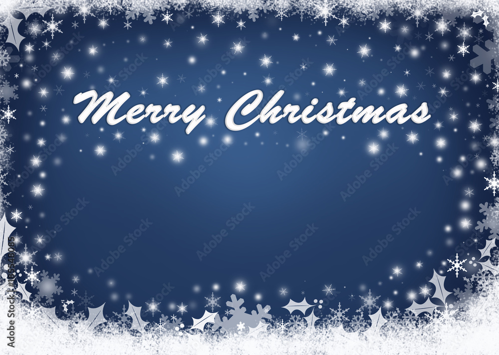 Beautiful Blue Christmas background concept with snow flake and star, Merry Christmas over abstract blue background, festive season card Beautiful Blue Christmas background concept with snow flake and star, Merry Christmas over abstract blue background, festive season card