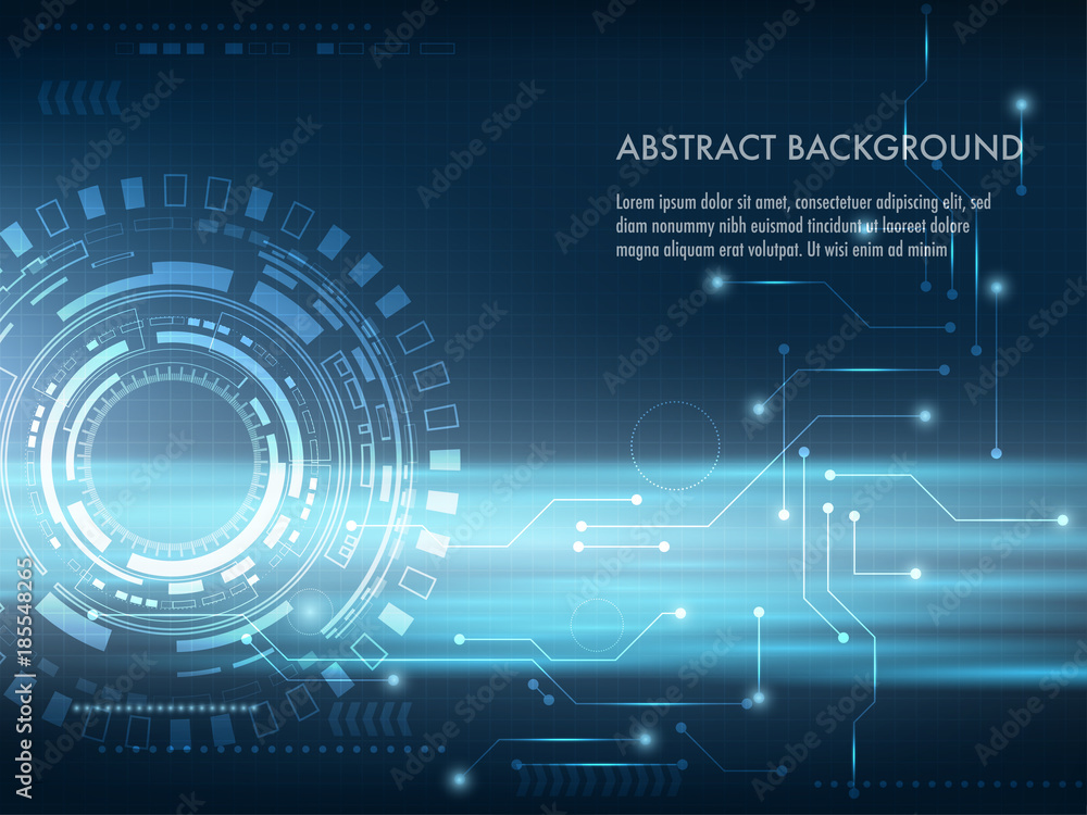 Vector tech circle and technology background, Abstract technology background Hi-tech communication concept futuristic digital innovation background. Vector tech circle and technology background, Abstract technology background Hi-tech communication concept futuristic digital innovation background.