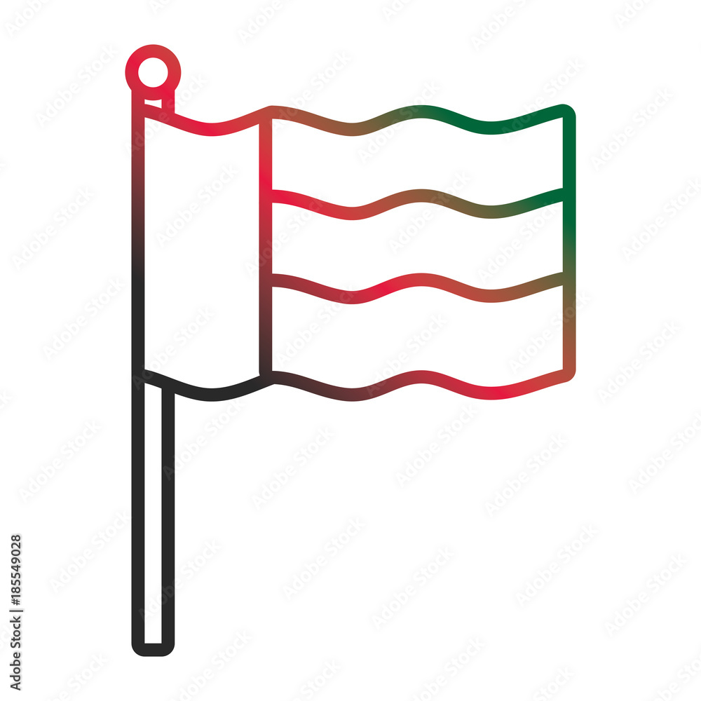 Obraz premium United Arab Emirates flag neon lines