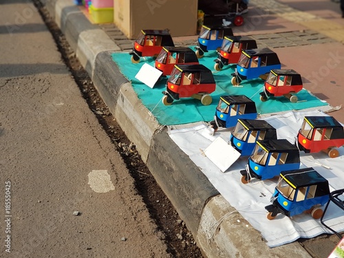 tuk tuk miniature public transportation on the street