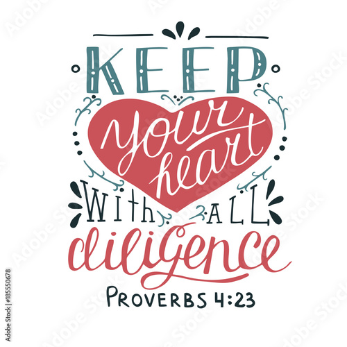 Hand lettering Keep your heart