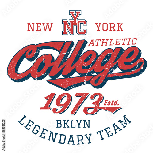 NYC Legendary College Team - Tee Design For Print