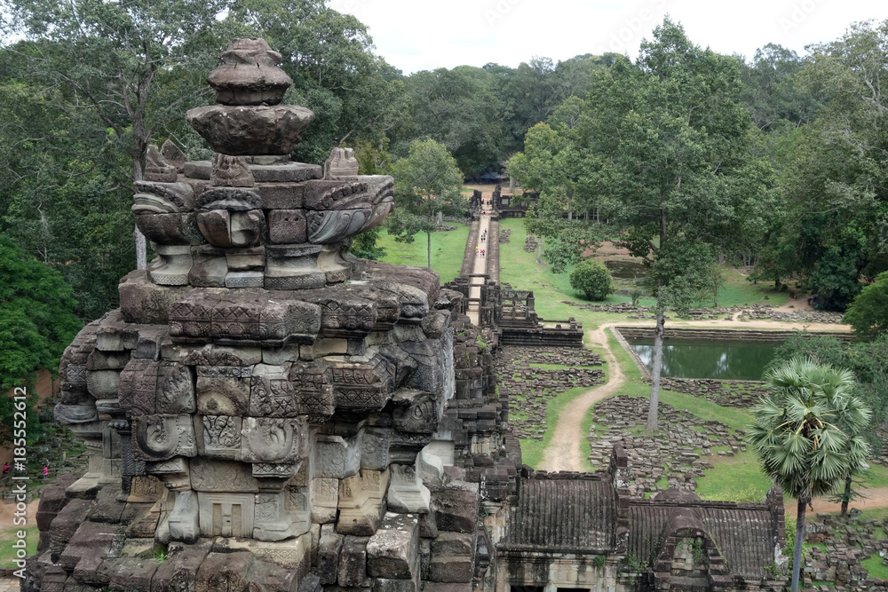Fototapeta premium View from the top of the temple in Angkor