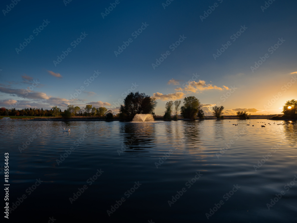 Natomas Pond - sunset 1