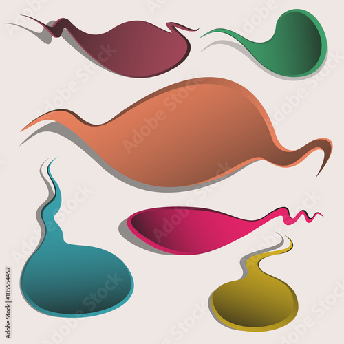 Banners multicolored abstract shape vector eps 10