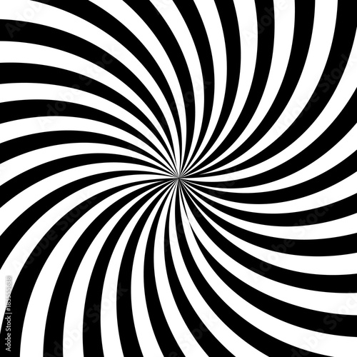 Black and White Sun Sunburst Pattern