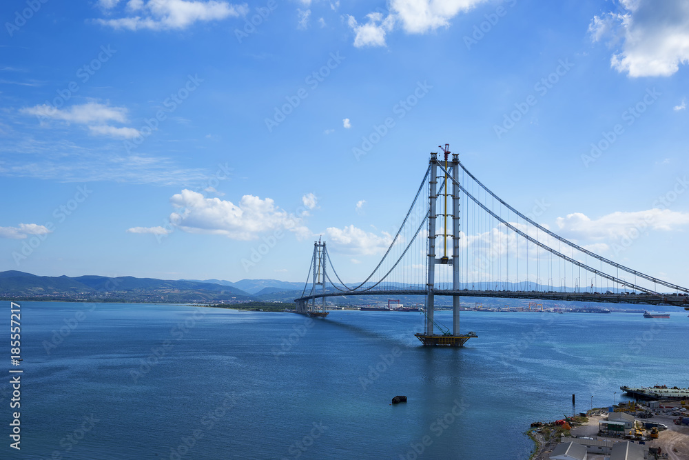 Osman Gazi Bridge (Izmit Bay Bridge). Izmit, Kocaeli, Turkey
