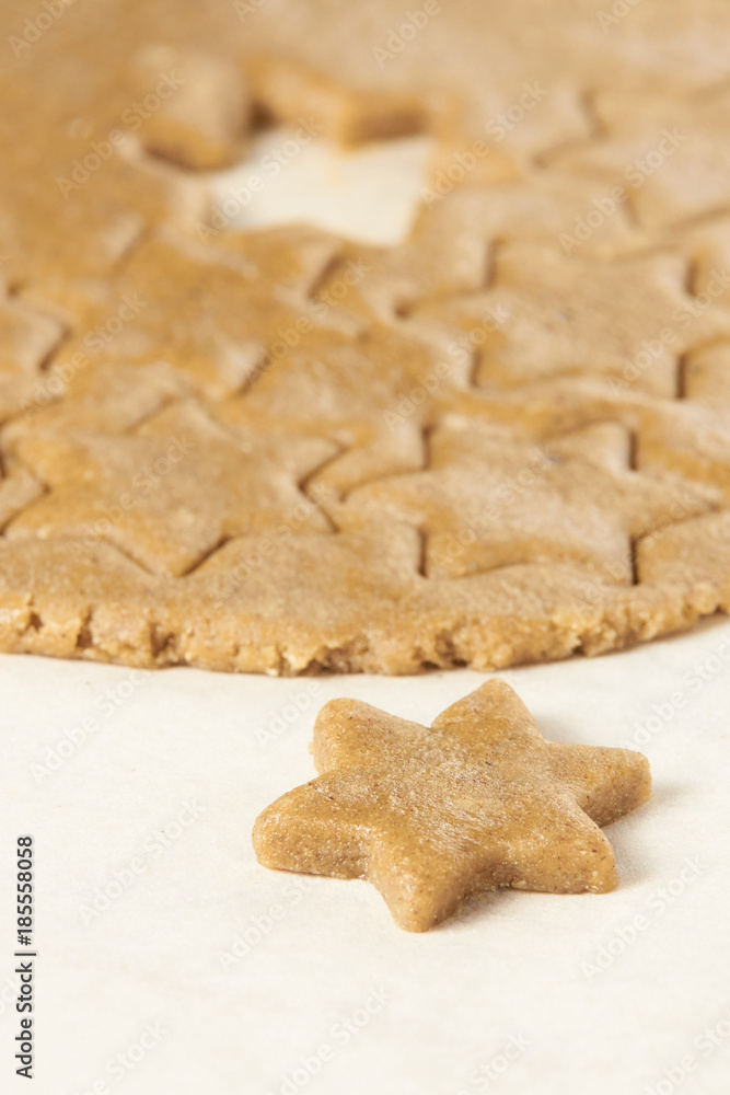 Gingerbread Cookie. Little Star. Delicious dessert. White background