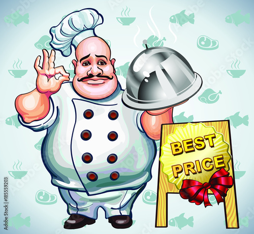 the chef offers a delicious dish