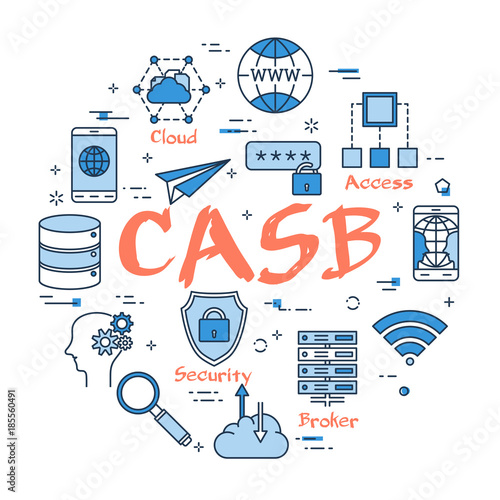 Blue round CASB concept