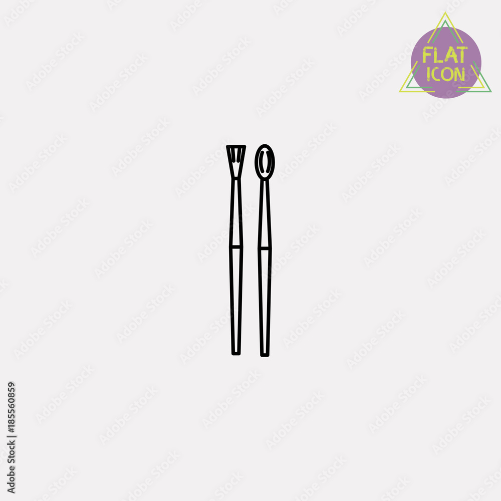 makeup brushes line icon makeup brushes line icon