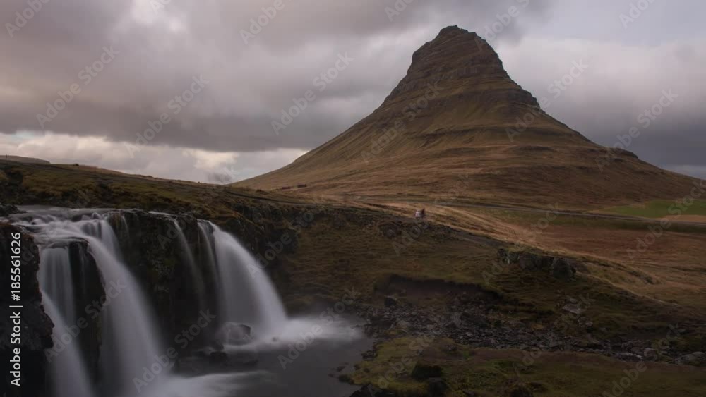ICELAND – 2016 : Timelapse of Kirkjufell waterfall and mountain in Snaefellsnes peninsula ICELAND – 2016 : Timelapse of Kirkjufell waterfall and mountain in Snaefellsnes peninsula