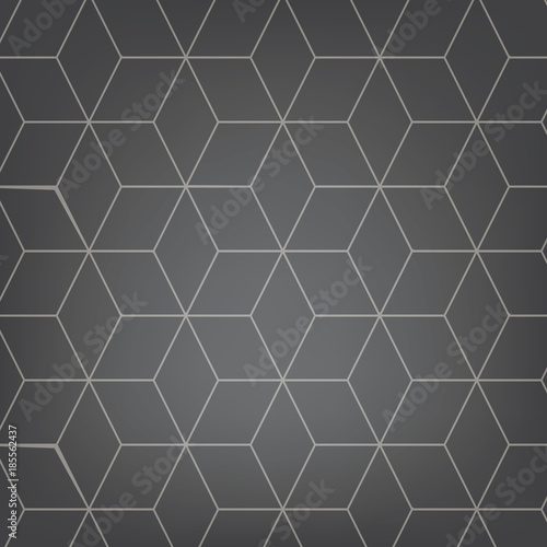 Vector abstract light grey background. Necker Cube seamless pattern. Geometric texture. Modern soft colored fond. photo