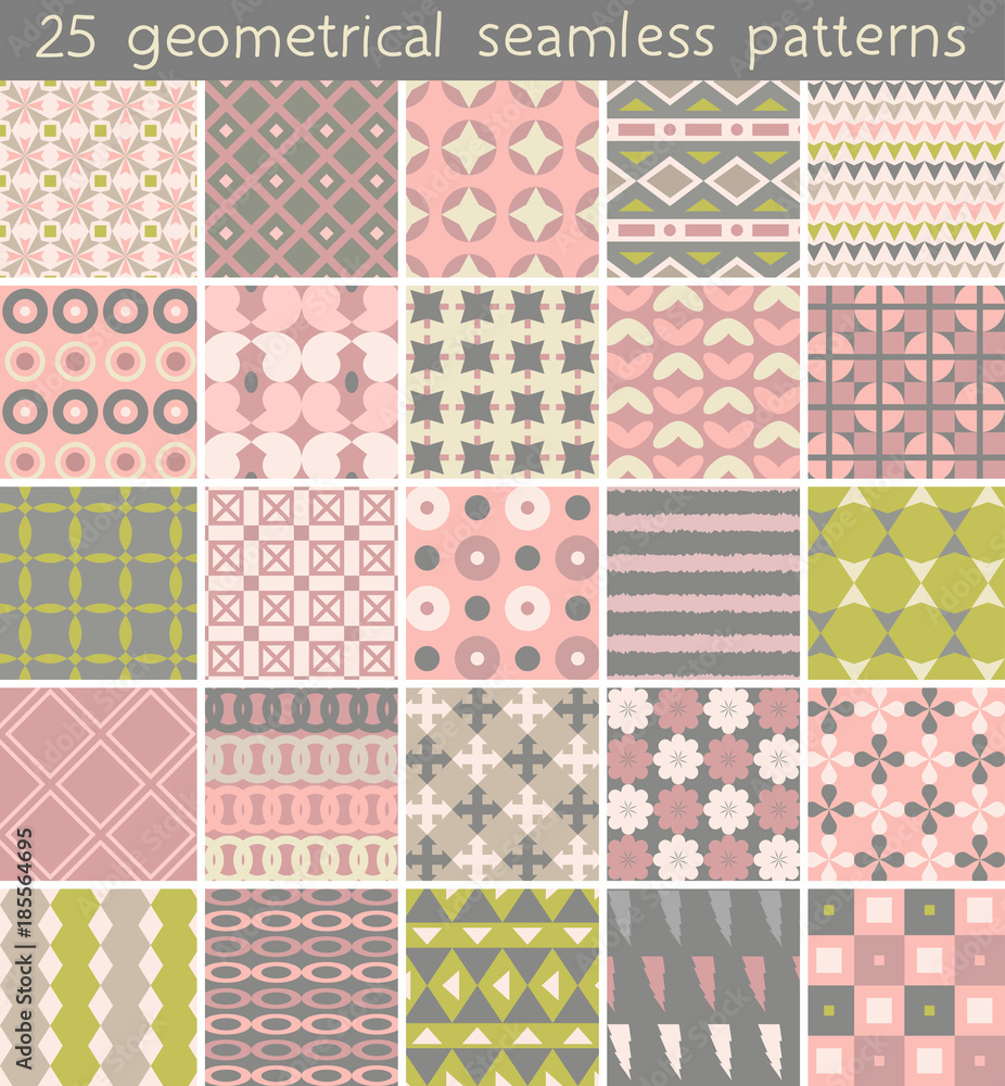 25 seamless pattern. Endless texture for wallpaper, fill, web page background, surface texture. 25 seamless pattern. Endless texture for wallpaper, fill, web page background, surface texture.