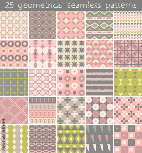 25 seamless pattern. Endless texture for wallpaper, fill, web page background, surface texture.