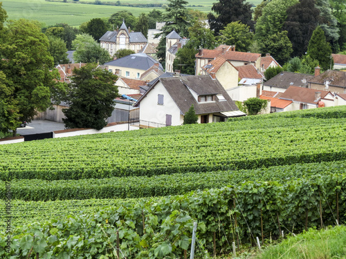 Epernay  Champagne  France. Small village where  Champagne producer companies are based.