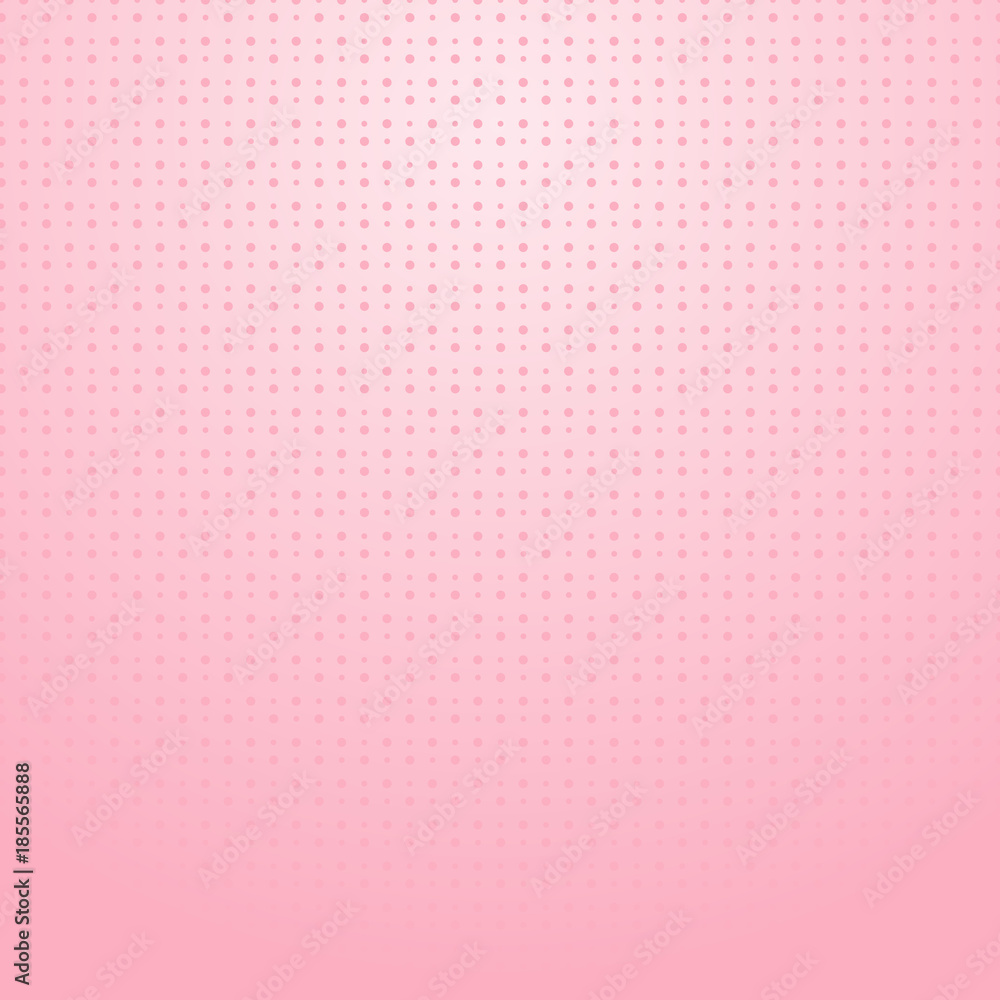 Pink halftone with dots pattern on pink gradient background for valentines day.