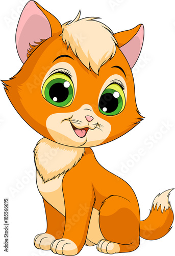 .Funny redhead kitten