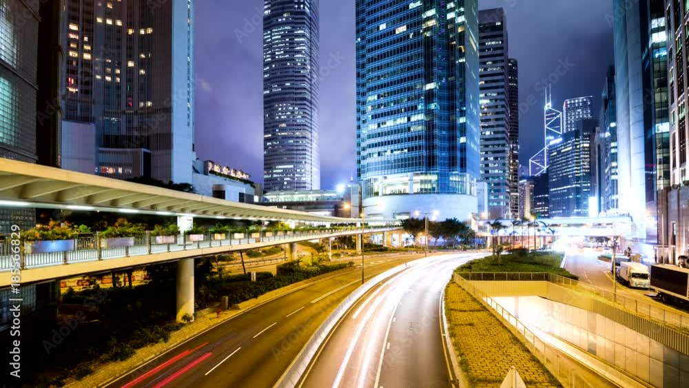 Central, Hong Kong 13 December 2017:- Timelapse of Hong Kong cityscape Central, Hong Kong 13 December 2017:- Timelapse of Hong Kong cityscape