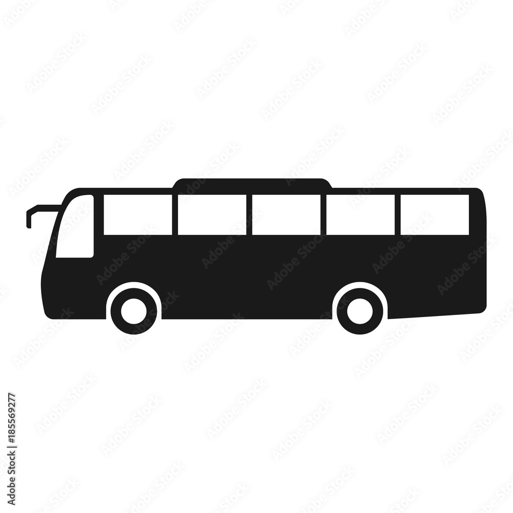 Bus icon, Bus side icon vector