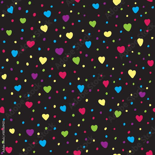 Seamless pattern with hearts. Can be used for textile, website background, book cover, packaging.