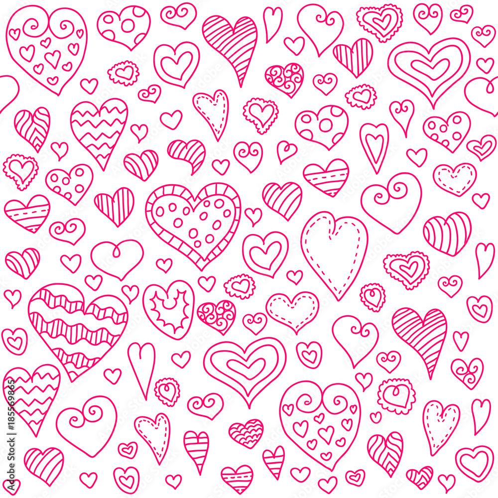 Seamless pattern with hearts. Can be used for textile, website background, book cover, packaging. Seamless pattern with hearts. Can be used for textile, website background, book cover, packaging.