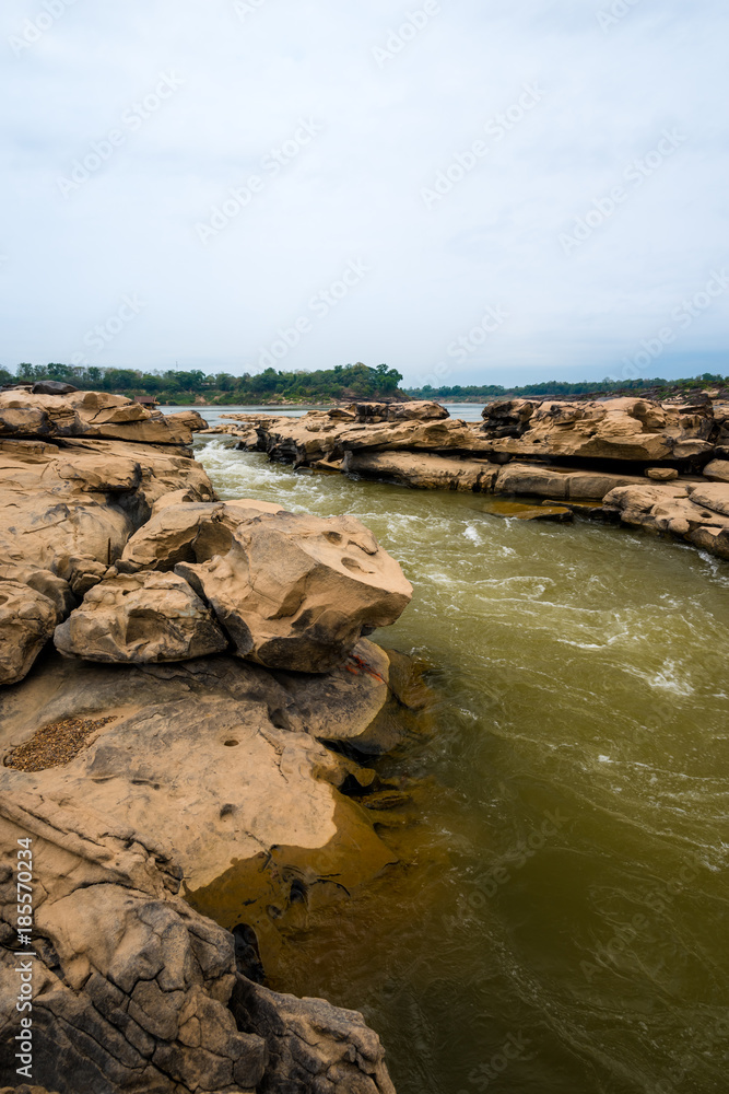 Natural of Rock Canyon in Mekhong River in Ubon Ratchathani Natural of Rock Canyon in Mekhong River in Ubon Ratchathani