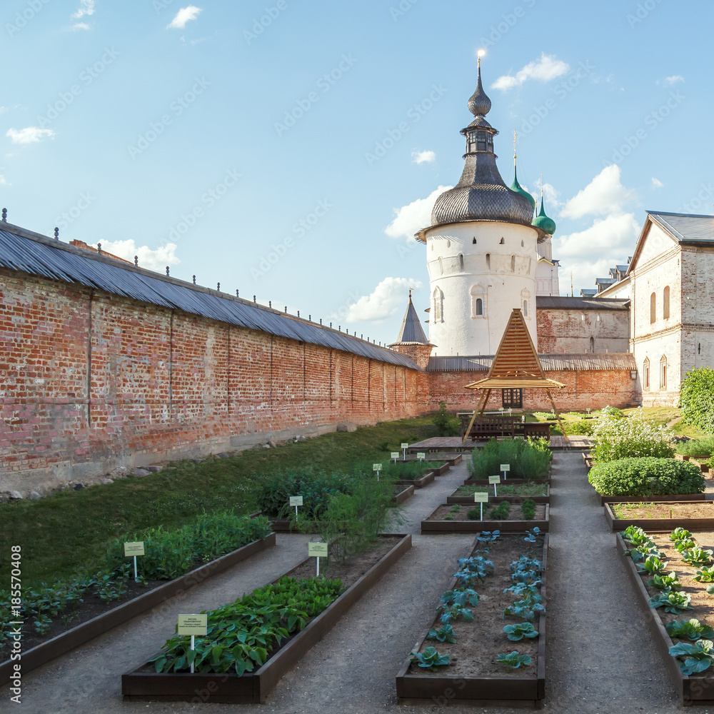 The beds in the Metropolitan Garden in the Kremlin of Rostov the Great