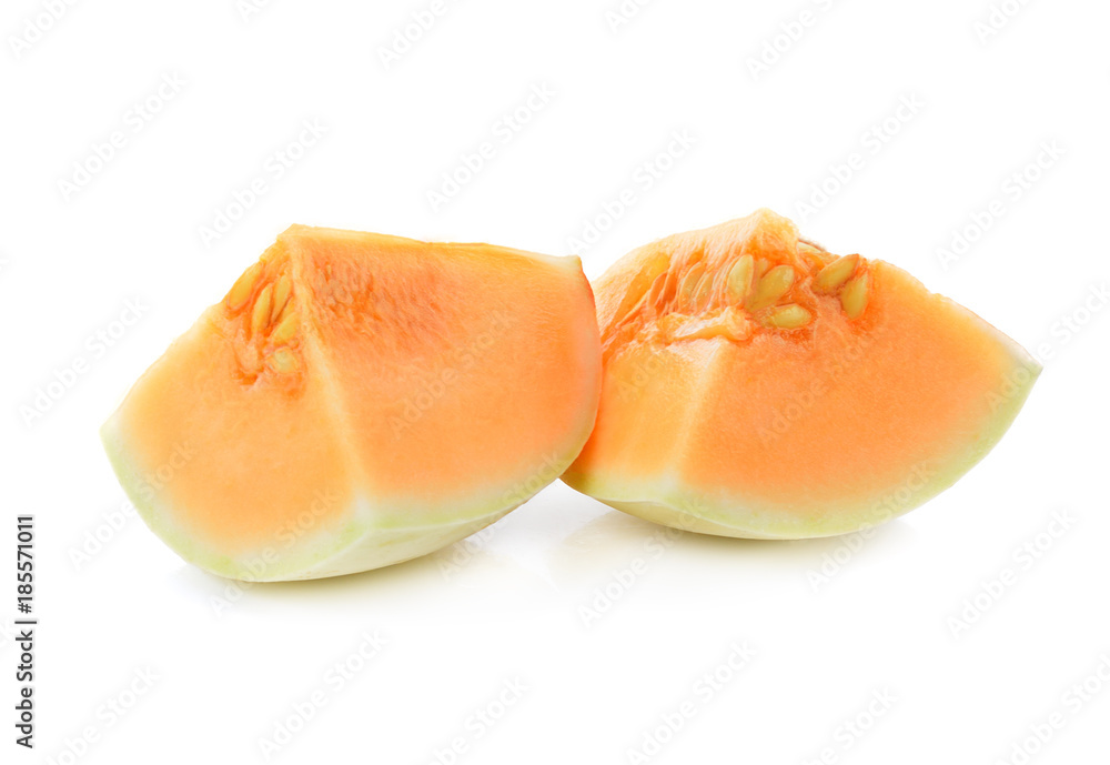 cantaloupe melon isolated on white background