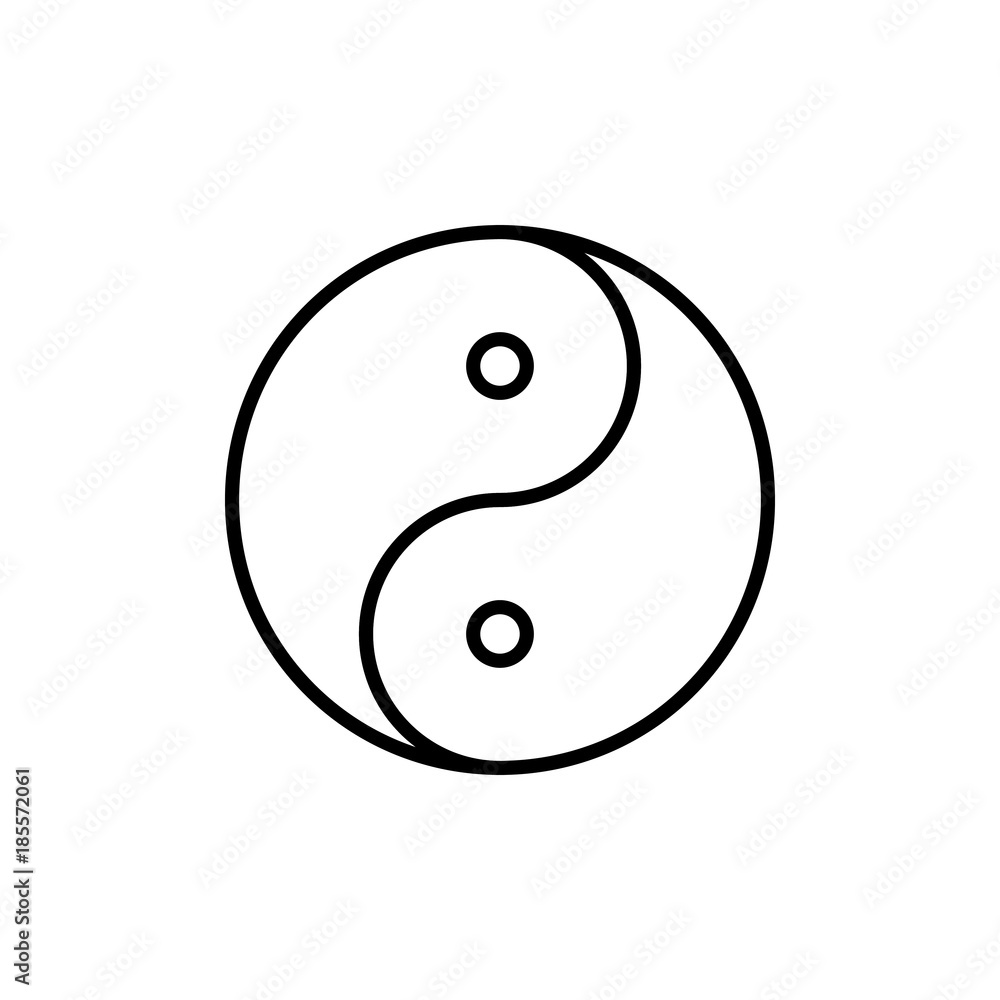 Yin yang logo symbol icon vector illustration Yin yang logo symbol icon vector illustration