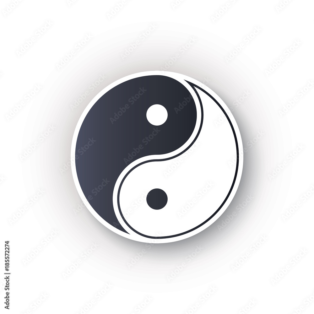 Yin yang logo symbol icon vector illustration Yin yang logo symbol icon vector illustration